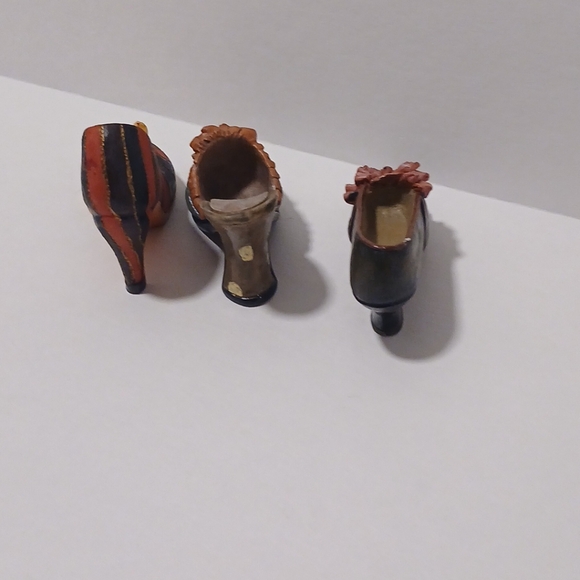 3 Vintage Miniature Shoes Dress Shoe Pump Heel - Picture 8 of 15